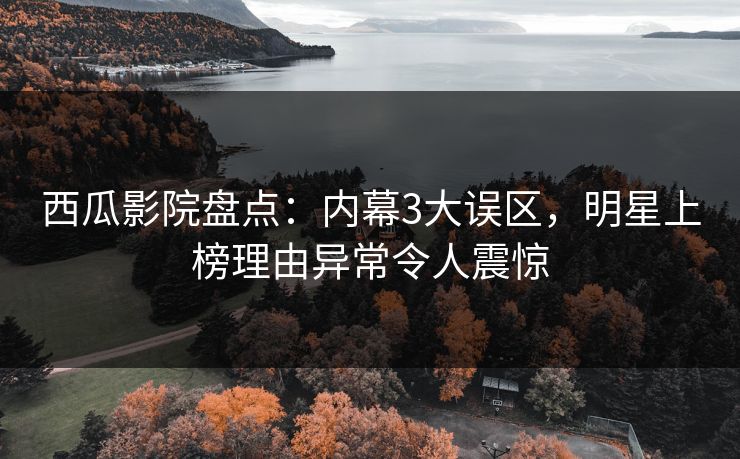 西瓜影院盘点：内幕3大误区，明星上榜理由异常令人震惊