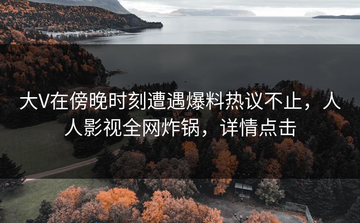 大V在傍晚时刻遭遇爆料热议不止，人人影视全网炸锅，详情点击