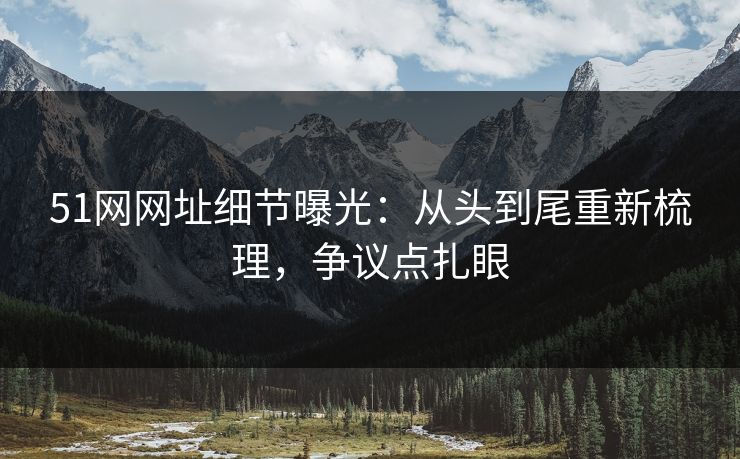 51网网址细节曝光：从头到尾重新梳理，争议点扎眼